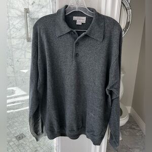Men’s Medium AKA Eddie Bauer Gray Collared Sweater